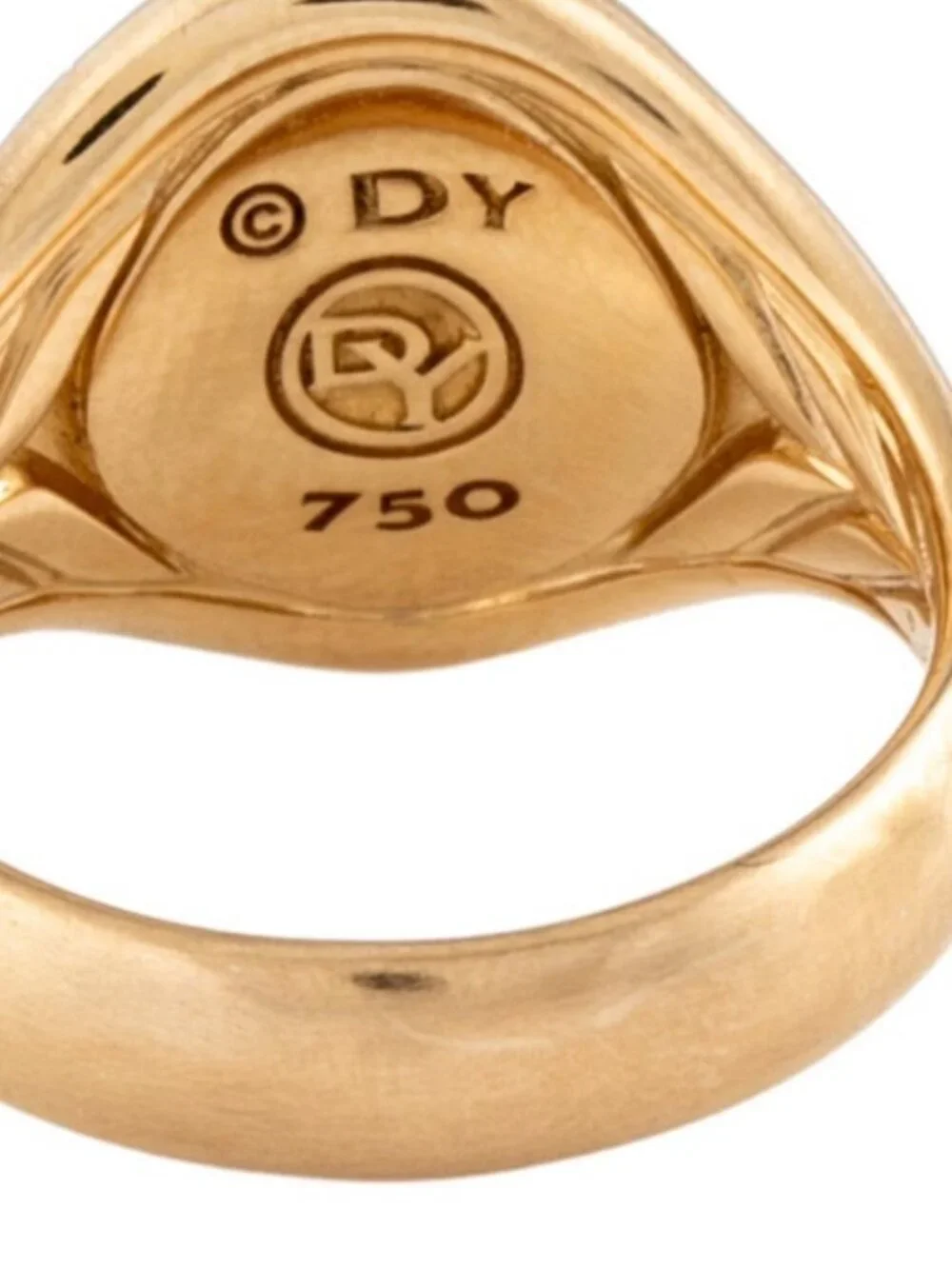 DAVID YURMAN 18K 750 YELLOW GOLD ONYX BEE PINKY RING